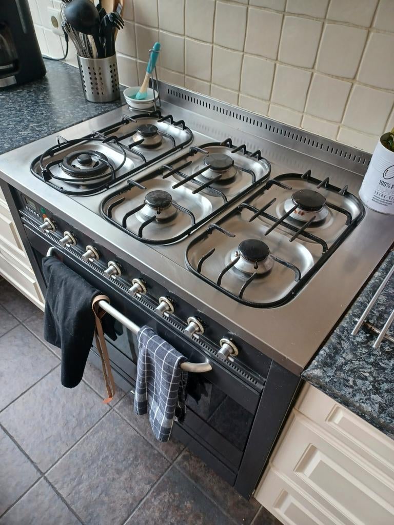 Boretti ilve 6 pits en oven, Ophalen, Gebruikt, 60 cm of meer, Gas