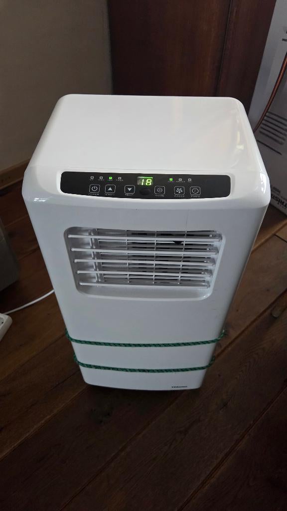 Mobiele airco 9000 BTU met aanzuig en uitblaas buiten., Ophalen, Gebruikt, Minder dan 60 m³, 3 snelheden of meer