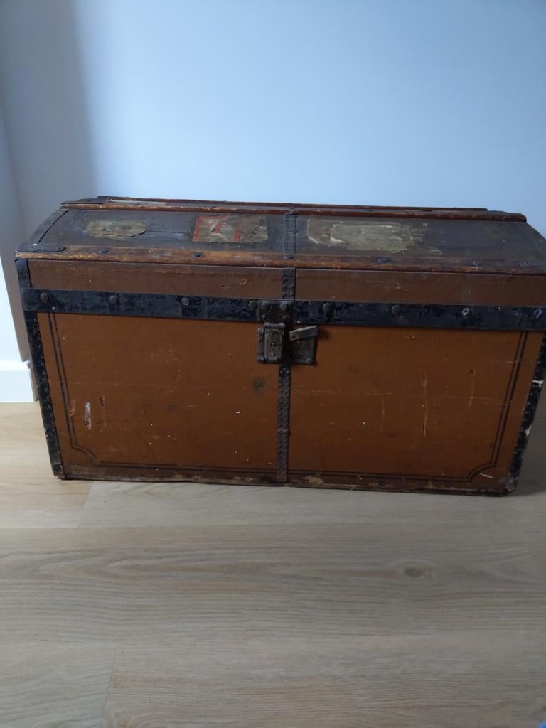 Athentieke hutkoffer, Huis en Inrichting, Woonaccessoires | Kisten, Ophalen, Gebruikt, Minder dan 50 cm