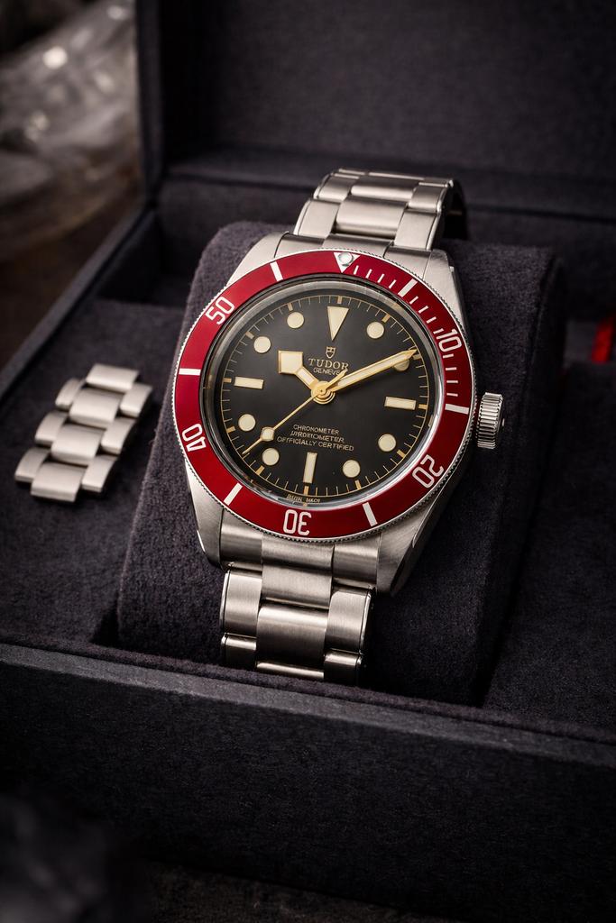 Tudor Black Bay Red M79230R, Sieraden, Tassen en Uiterlijk, Horloges | Heren, Ophalen of Verzenden, Zo goed als nieuw, Staal, Overige merken