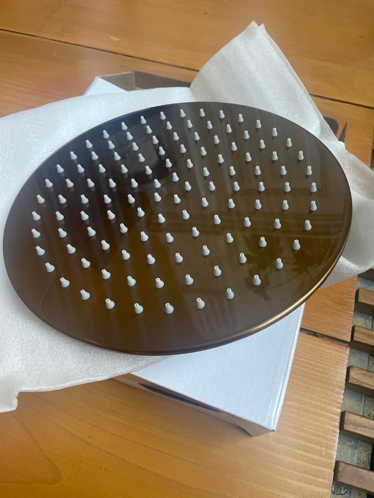 Nieuwe Douchekop 25cm Geborsteld Koper, Ophalen, Nieuw, Koper, Douche