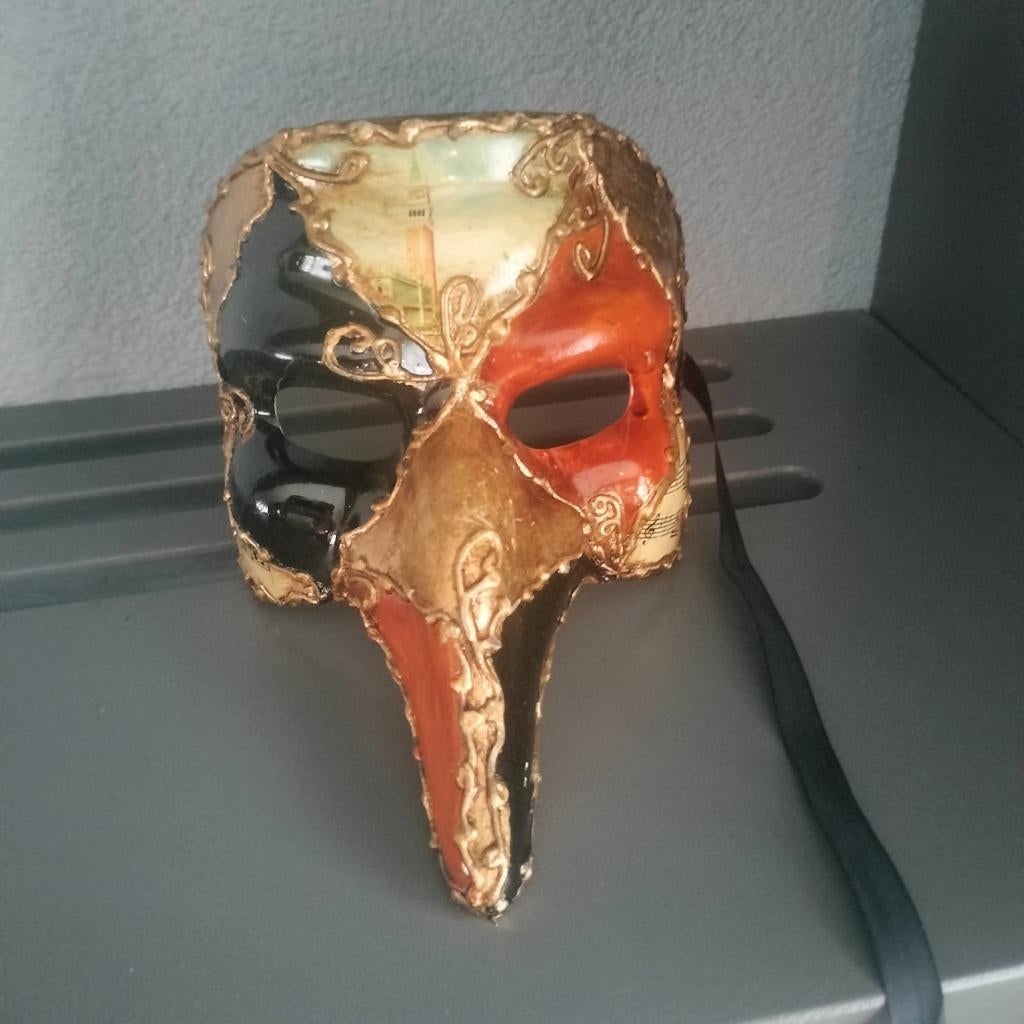Wanddecoratie venitiaans snavel masker, Ophalen of Verzenden, Gebruikt