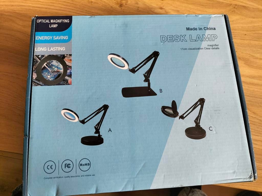 Nieuw 15x Vergrootglas met Licht, Clip en Poot - Loeplamp, Ophalen of Verzenden, Nieuw, Loeplamp