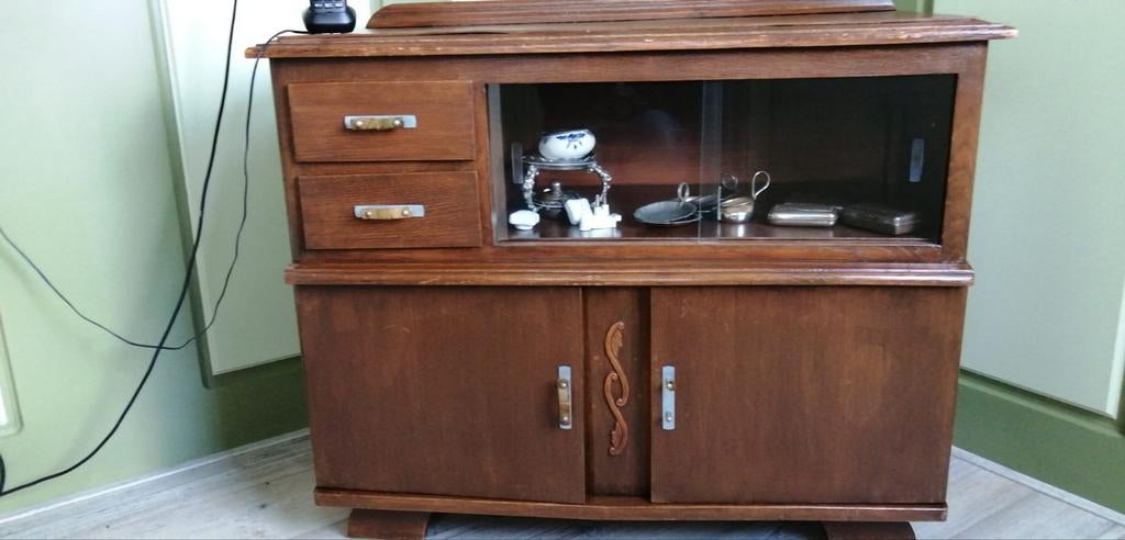 Art Deco (Vitrine)kastje - Nederlands, ca. 1910-1930, Antiek en Kunst, Ophalen