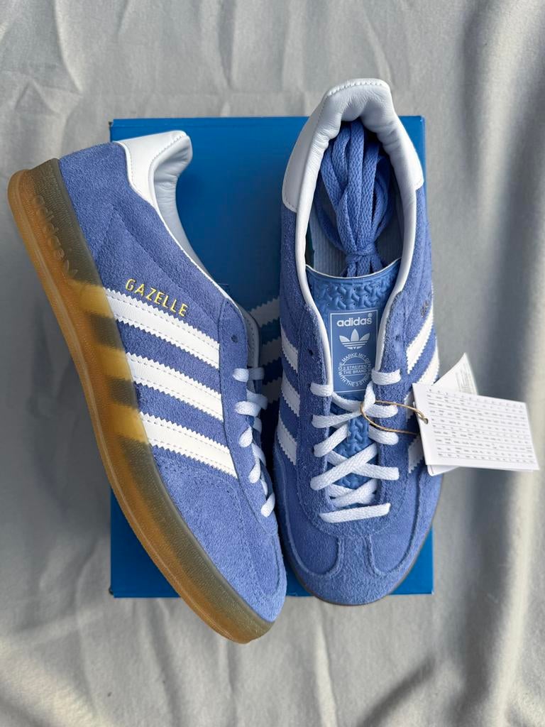 Adidas Gazelle Indoor Blue Fusion Gum - Maat 38 2/3, Kleding | Dames, Schoenen, --, Blauw, Nieuw, Ophalen of Verzenden