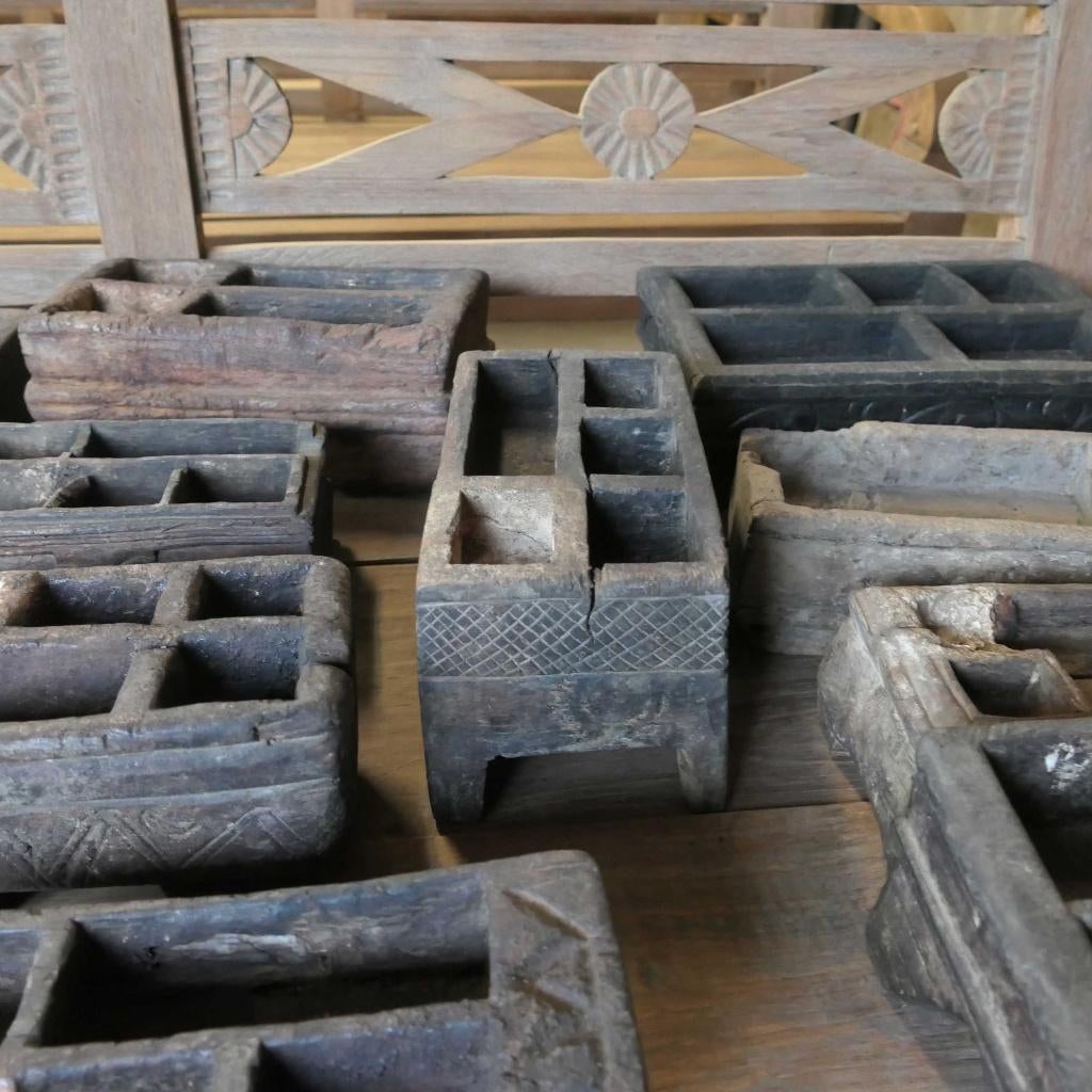 Betelnoot Sirih Betelnut bakjes DZ1 hout kunst Indonesie, Ophalen of Verzenden