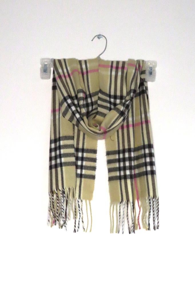 Sjaal Beige Ruit (4213), Kleding | Dames, Ophalen of Verzenden, Zo goed als nieuw, Maat 46/48 (XL) of groter, Sjaal