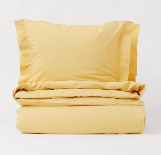 dekbedset dekbedovertrek 200x220cm 60x70 cm, Ophalen of Verzenden, Geel, Dekbedovertrek, Nieuw