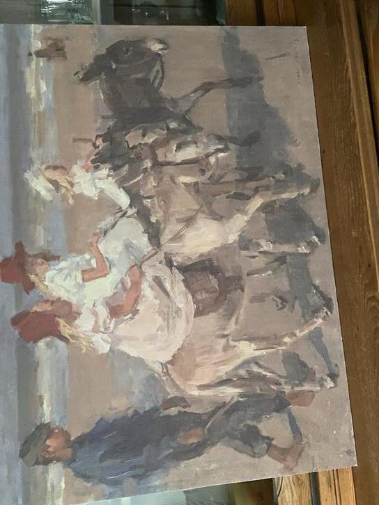 Reproductie Isaac Israëls: Ezeltje rijden op canvas, Ophalen
