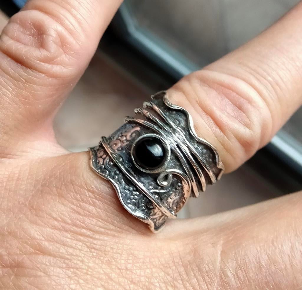 Granaat ring maat 18,5, 18 tot 19, Verzenden, Nieuw, Dame