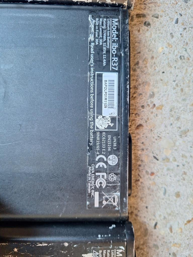 Babboe  fietsaccu (model: Ibo-R37)., Ophalen of Verzenden, Gebruikt