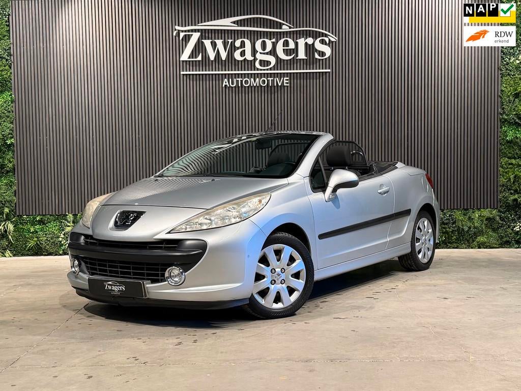 Peugeot 207 CC 1.6 VTi|Automaat|Airco|Nap|Cruise|, Auto's, Peugeot, Stof, Gebruikt, Zwart, 4 cilinders