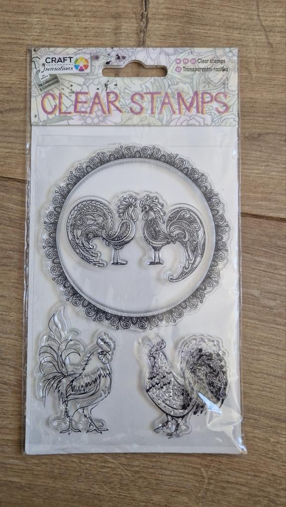 Clear stamps met hanen, Ophalen of Verzenden, Zo goed als nieuw, Clearstamp