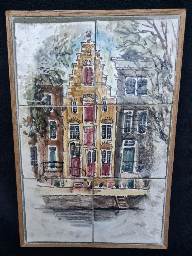 6-pas tableau HERENGRACHT .81 schilder M. Karels Volendam, Ophalen of Verzenden