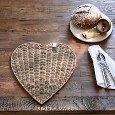 Riviera Maison rattan Heart placemat, Huis en Inrichting, Ophalen of Verzenden, Zo goed als nieuw