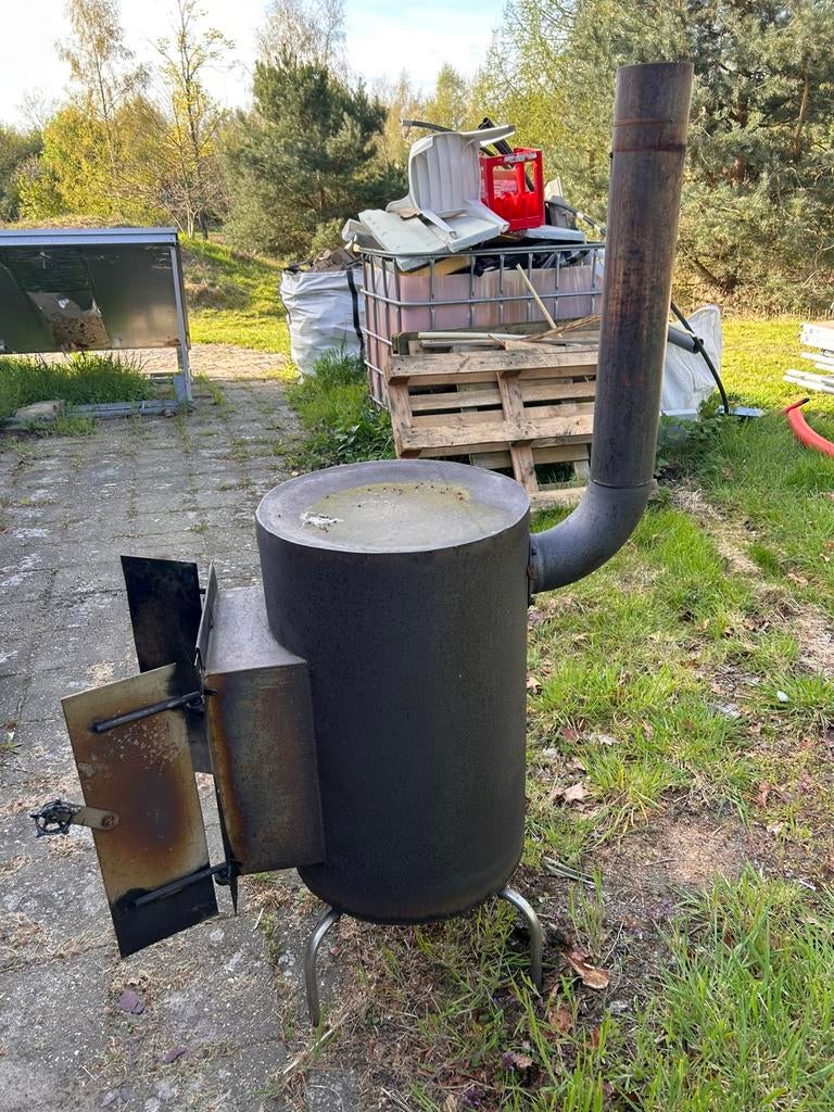 Te koop. Houtkachel voor buiten. Bieden, Tuin en Terras, Ophalen, Gebruikt