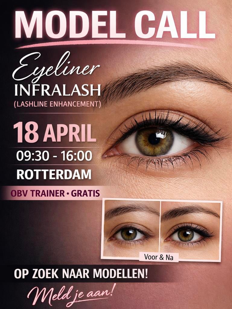 Modelcall eyeliner of infralash in Rotterdam, Ophalen, Zo goed als nieuw, Gehele gezicht
