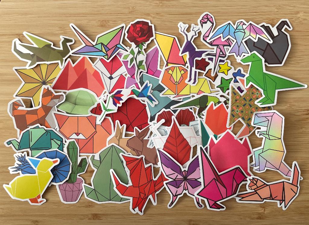Origami figuurtjes stickers, Verzenden, Nieuw, Meerdere stickers
