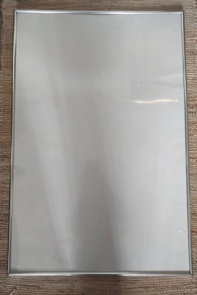 Poster frame met kunststof zilverkleurig omlijsting, Huis en Inrichting, Gebruikt, Metaal of Aluminium, Ophalen of Verzenden, 75 cm of meer