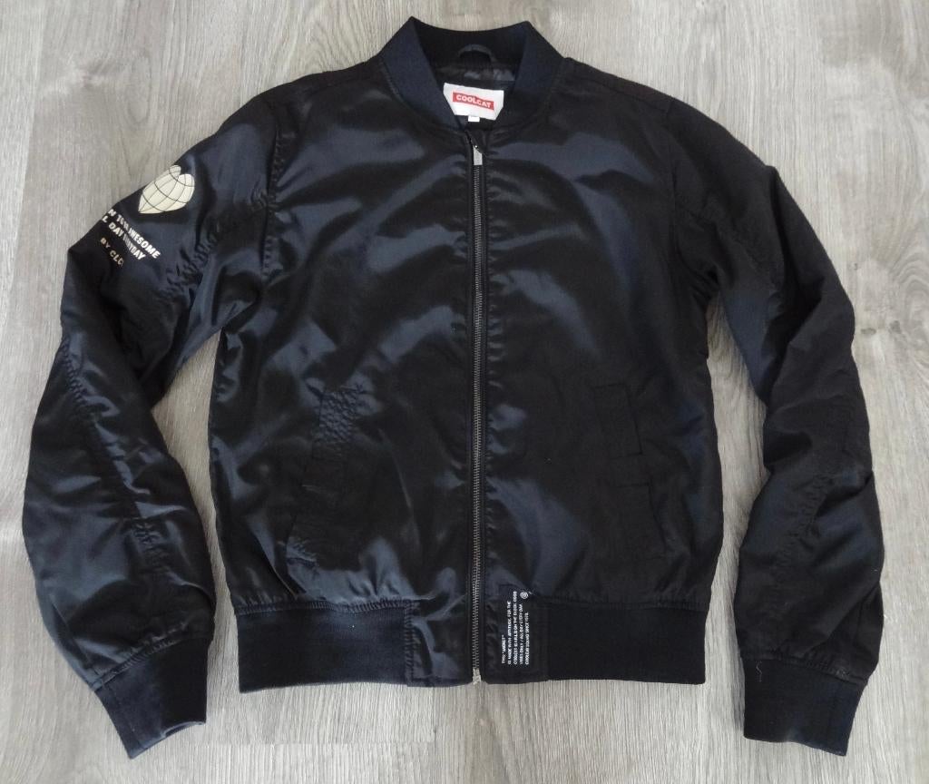 Zwarte meisjes zomerjas coolcat junior bomberjack mt 170 176, Meisje, Coolcat, Ophalen of Verzenden, Zo goed als nieuw