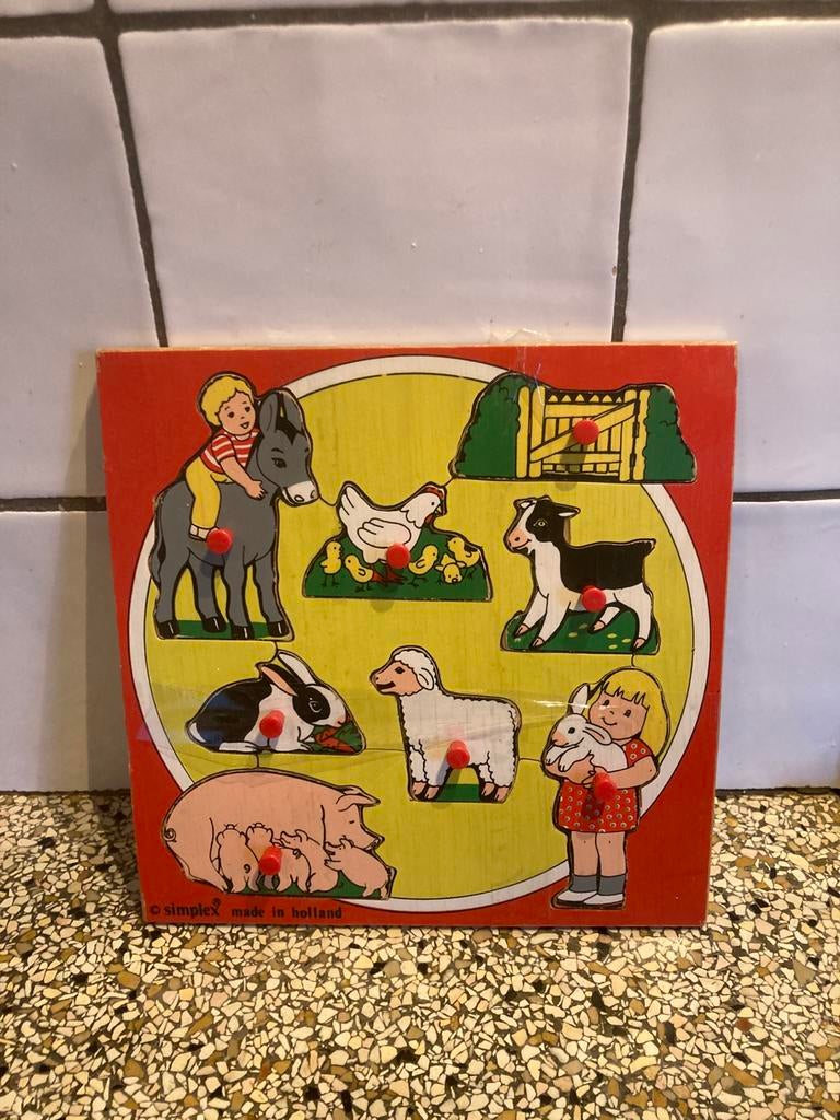 Leuke houten puzzel, Ophalen of Verzenden, Minder dan 10 stukjes, Zo goed als nieuw, 6 maanden tot 2 jaar