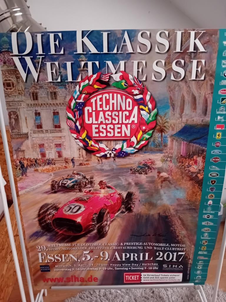 2 Techno Classica Essen posters 2016 en 2017, Ophalen of Verzenden, A1 t/m A3, Film en Tv