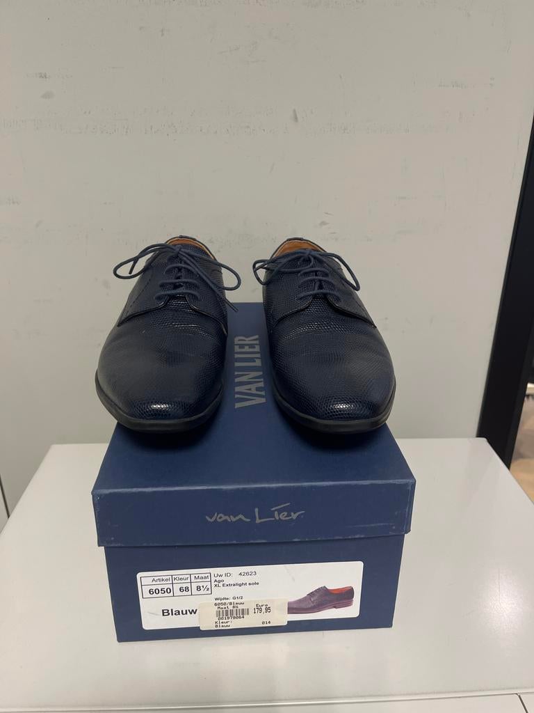 Van Lier Nette Schoenen - Maat 42.5 - Blauw, Van lier, -, Blauw, Nieuw
