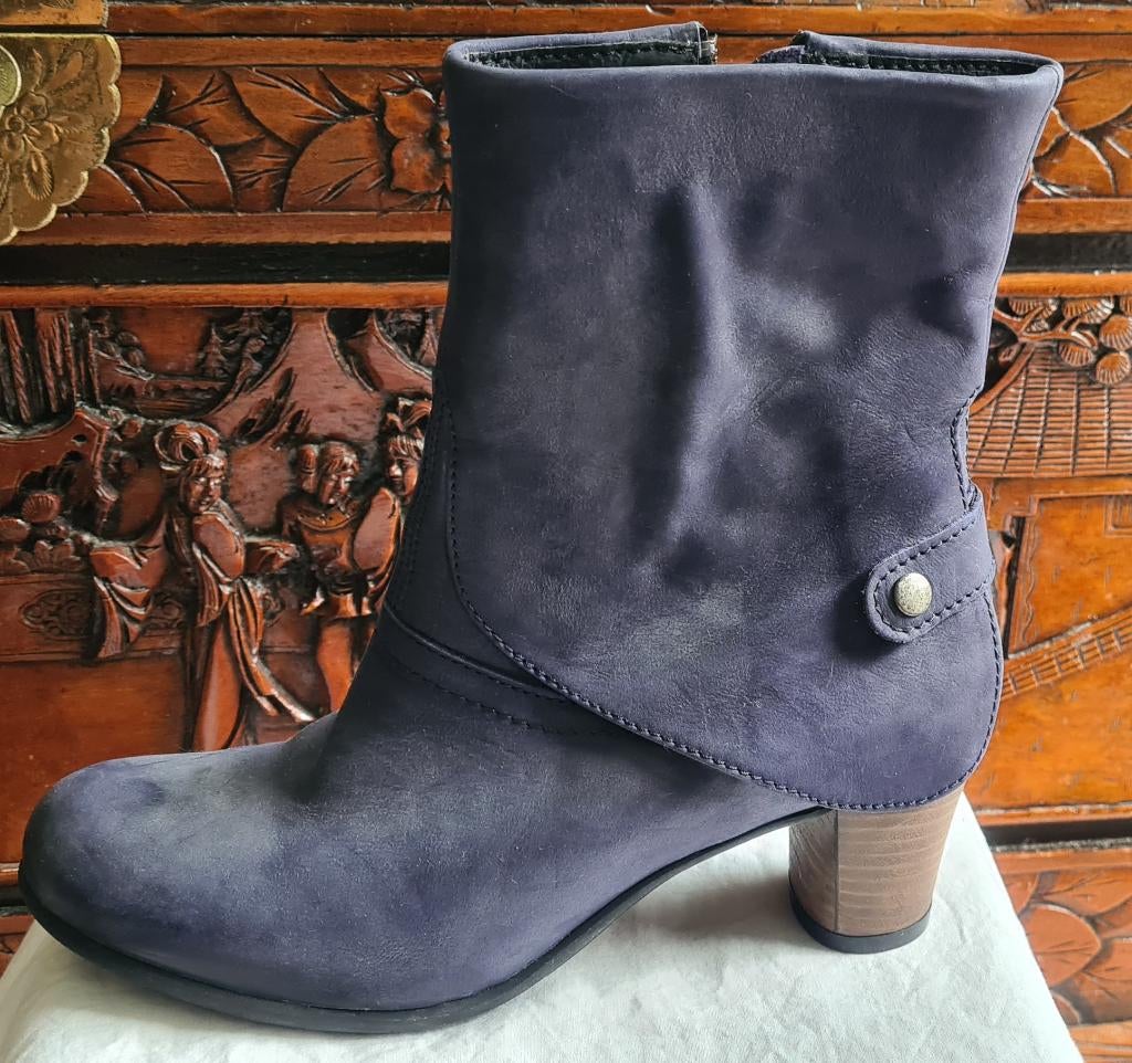 Nieuw, laarzen, mt 39, blauw, Wolky. Fijn suede, Kleding | Dames, Schoenen, Hoge laarzen, Blauw, Nieuw, Ophalen of Verzenden