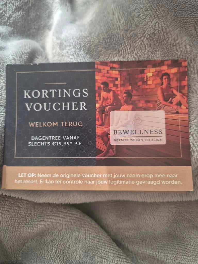 Kortingsvoucher Bewellness Sauna Dag entree, Twee personen, Cadeaubon, Spa of Sauna