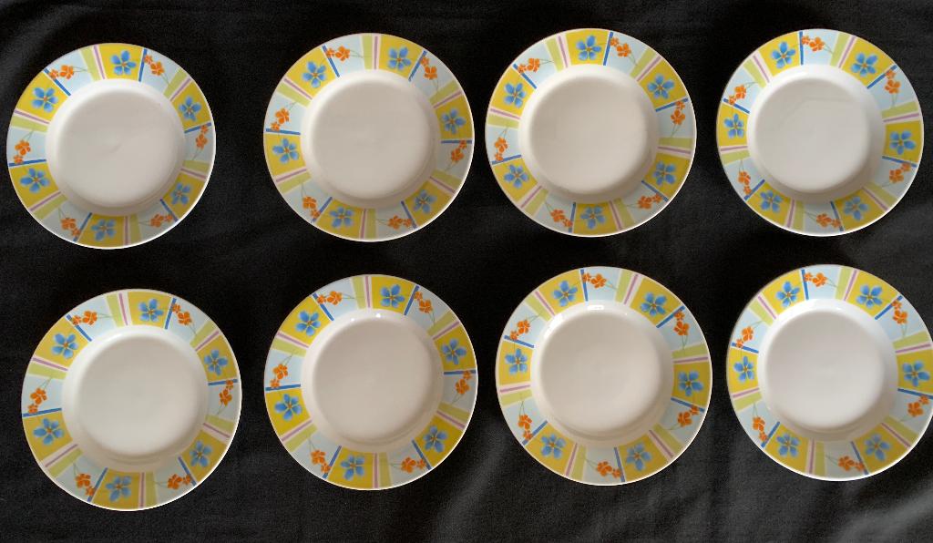 8 Gebaksbordjes (niet gemerkt), Ophalen of Verzenden, Zo goed als nieuw, Bord(en), Overige stijlen