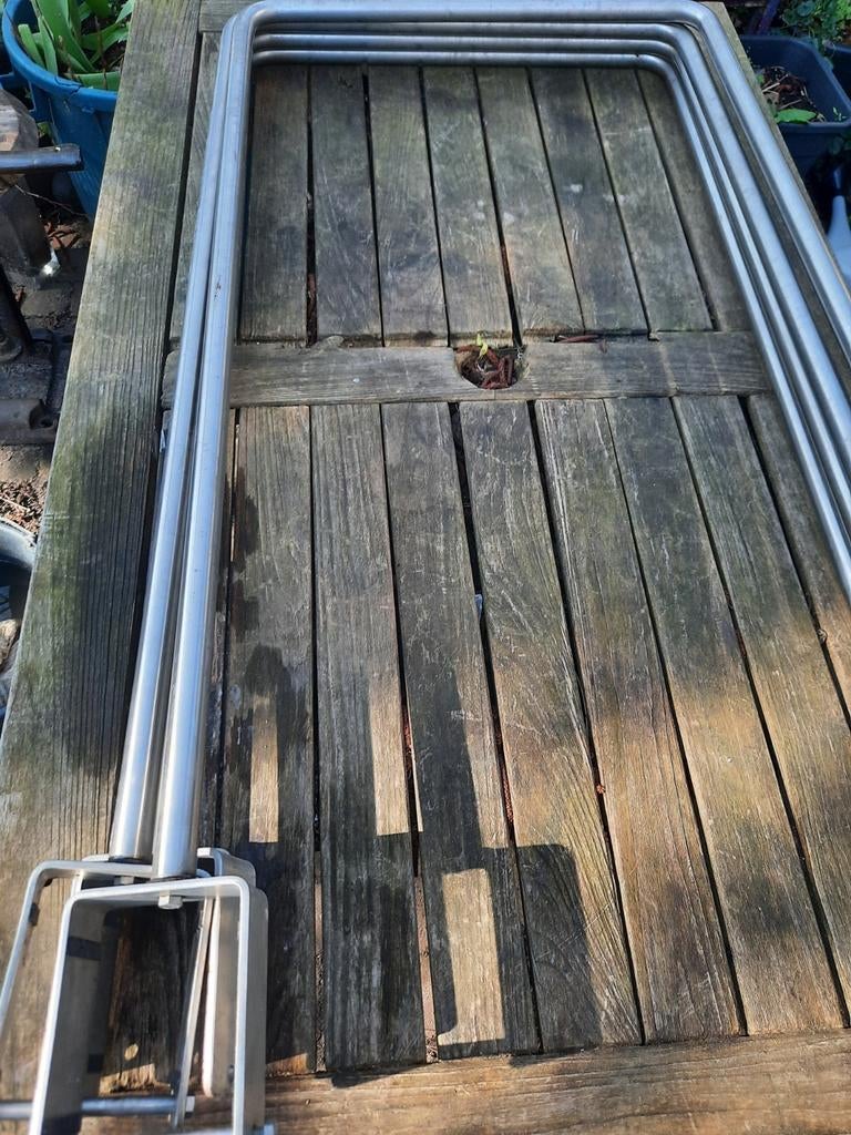 Fietsenrek RVS Beugel voor boot , steiger, tuin 4 stuks., Ophalen of Verzenden, Gebruikt, Overige typen