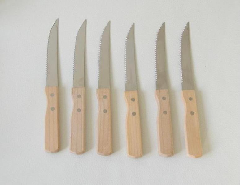 Steakmessen 6 stuks nieuw, Ophalen of Verzenden, Zo goed als nieuw, Rvs of Chroom