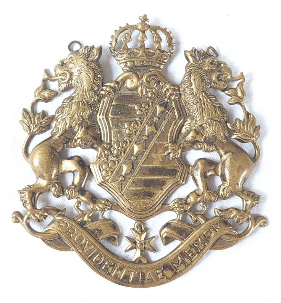 Saxony hanger laatste Saksen koning / medaille brons koper, Ophalen of Verzenden, Brons, Buitenland