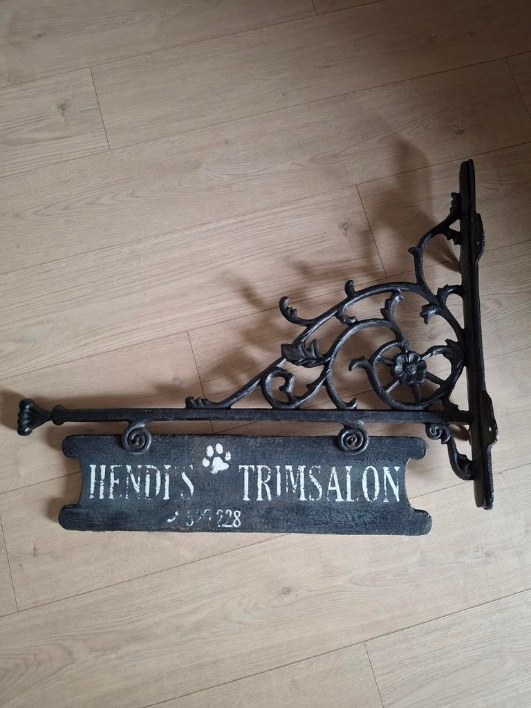 Gietijzeren uithangbord - Vintage stijl, Antiek en Kunst, Ophalen