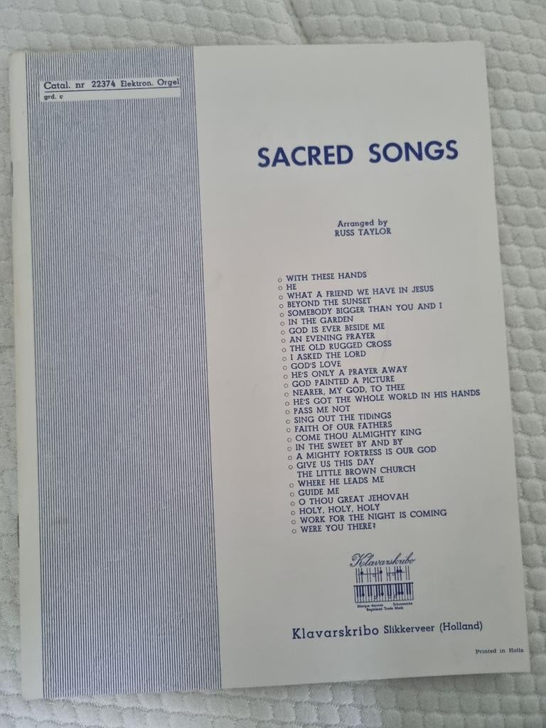 Klavarskribo, Sacred Songs, Muziek en Instrumenten, Ophalen of Verzenden, Artiest of Componist, Populair