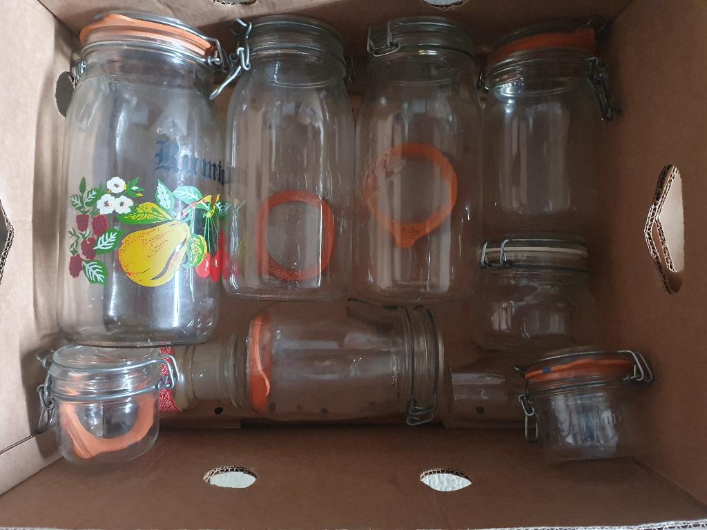 VARIATIE WECKPOTTEN, INMAAKPOTTEN groot en klein, Huis en Inrichting, Keuken | Potten en Pannen, Ophalen of Verzenden, Glas, Pot, Bus of Blik