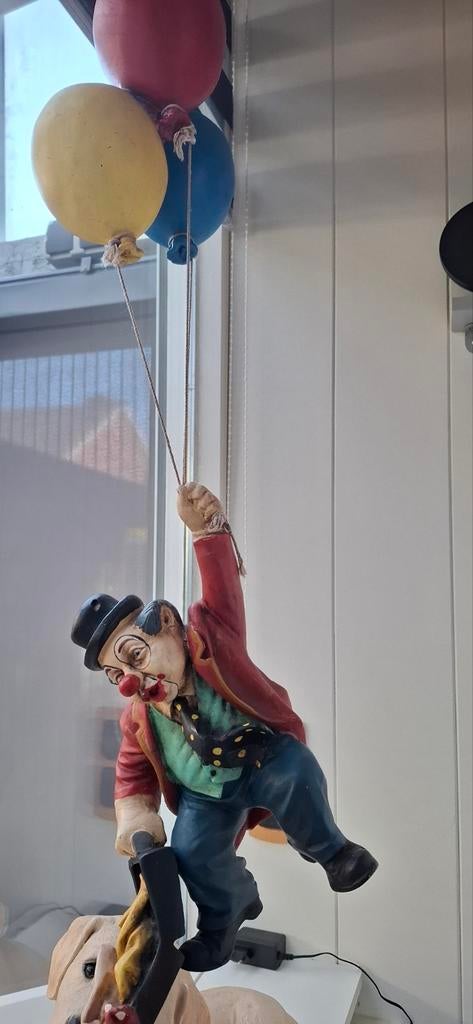 Clown beeldje met ballonnen, Verzamelen, Beelden en Beeldjes, Zo goed als nieuw, Mens, Ophalen of Verzenden