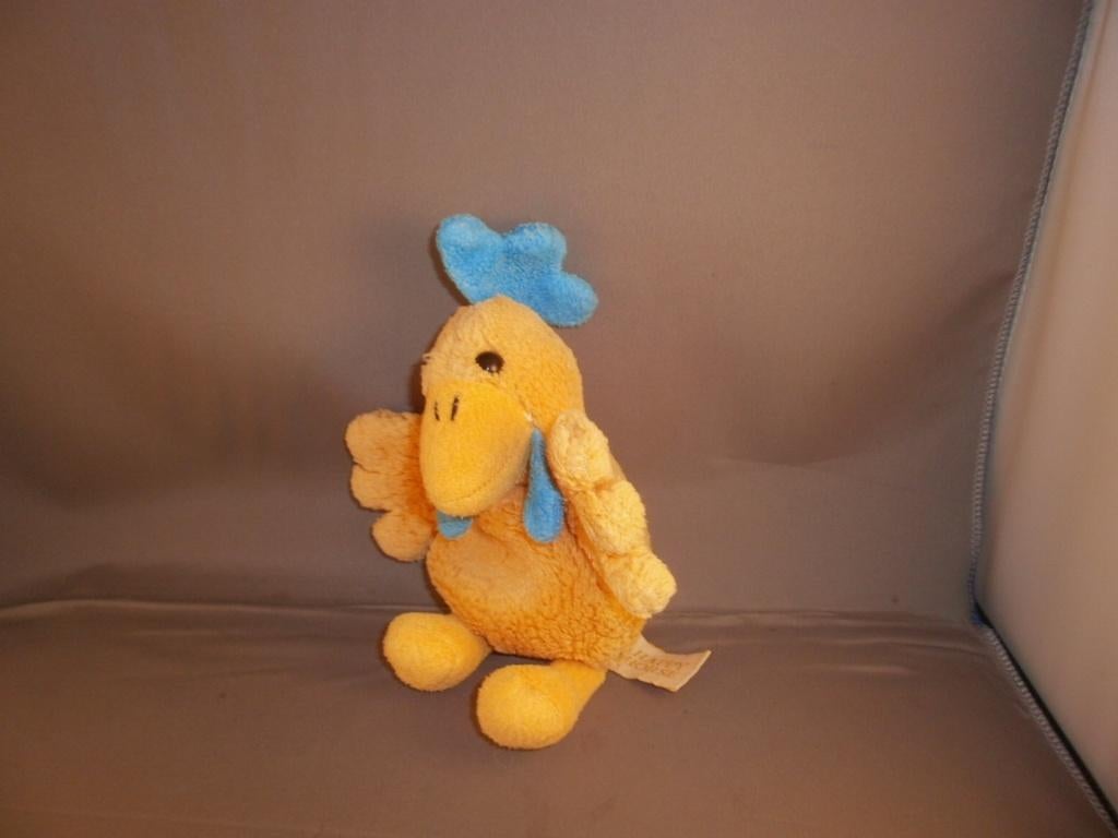 happy horse kip geel/blauw velours korrels in lijf 1997 ogen, Ophalen of Verzenden, Gebruikt, Overige typen