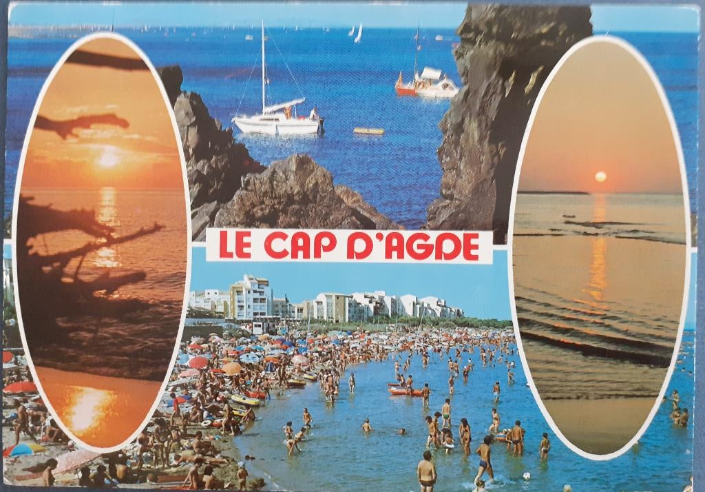 Ansichtkaart Frankrijk Le Cap d'Agde, Ophalen of Verzenden, 1960 tot 1980, Gelopen, Frankrijk