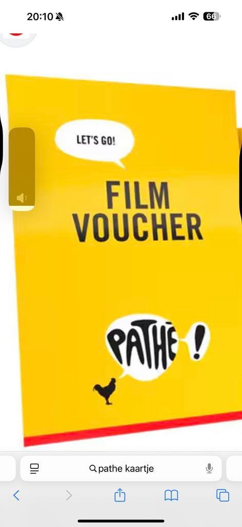 Pathe kaartje tot 6april 2026, Eén persoon, Vrijkaartje alle films