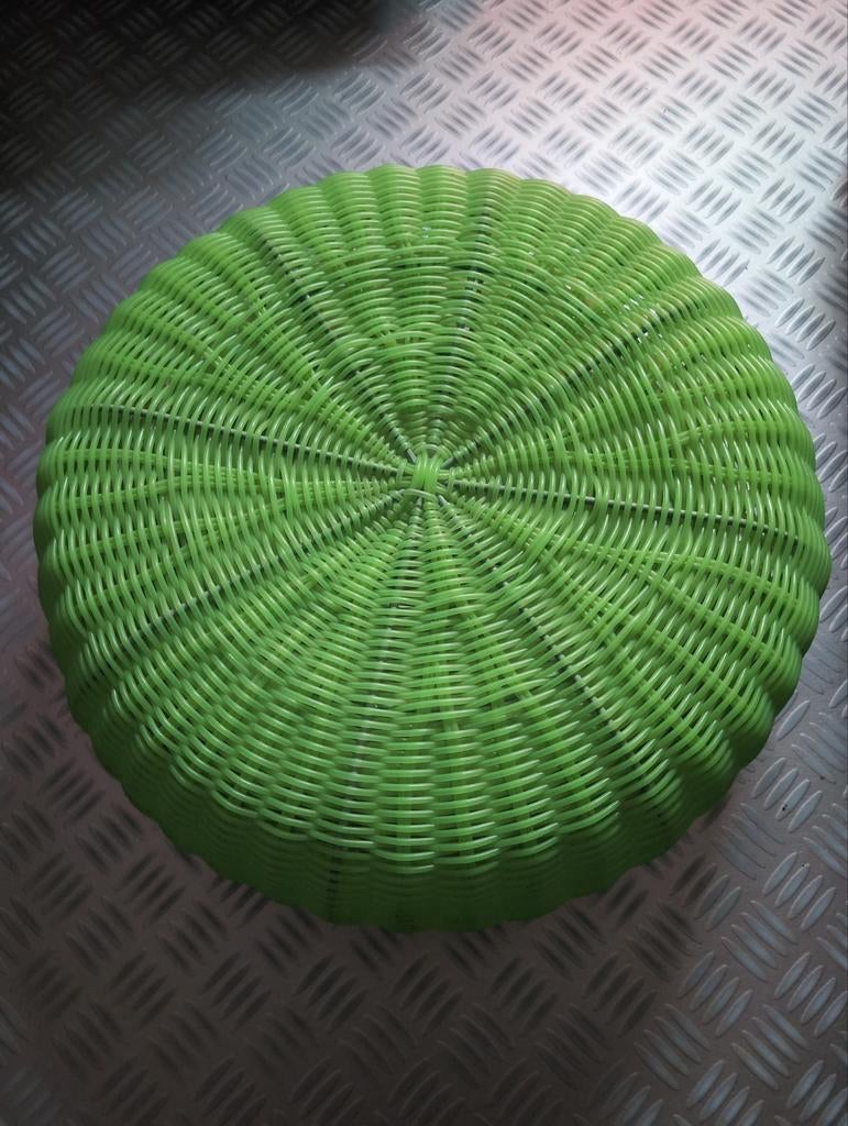 Vintage poef Ikea groen kunststof, Ophalen of Verzenden, Kunststof