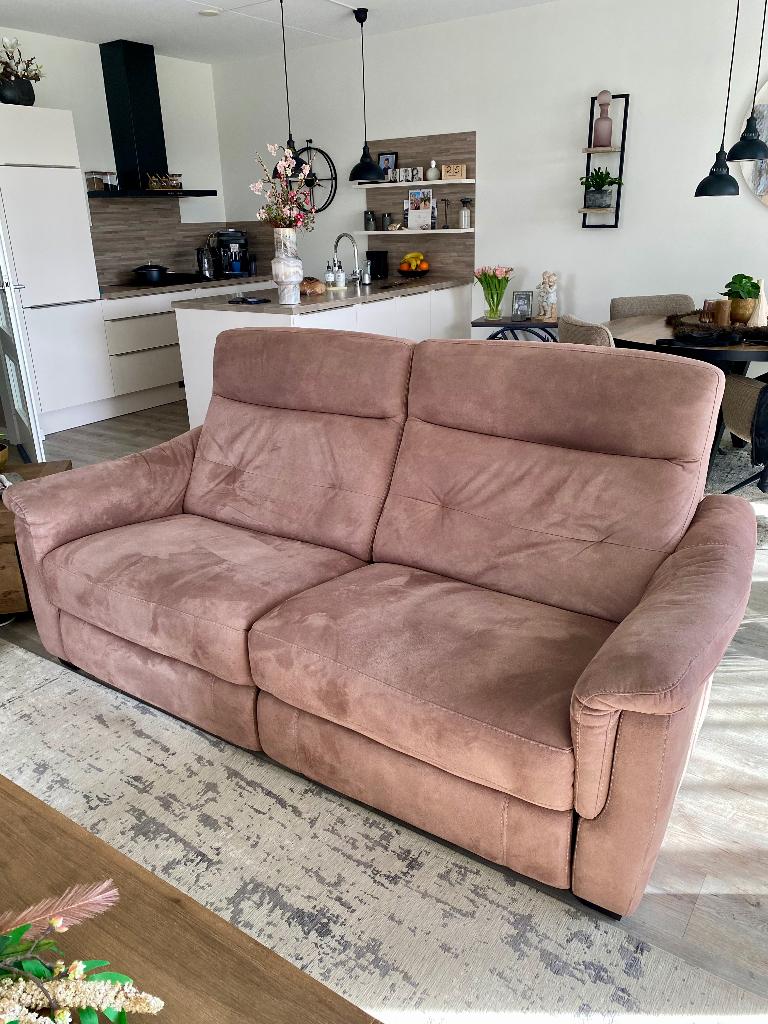 Bankstel stof Electrisch verstelbaar Tobacco kleur, Huis en Inrichting, Banken | Bankstellen, Ophalen, Gebruikt, 150 tot 200 cm