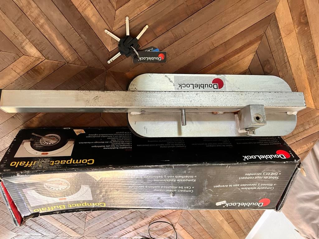 Doublelock - Buffalo compact wielklem, Caravans en Kamperen, Camper-accessoires, Gebruikt, Ophalen of Verzenden