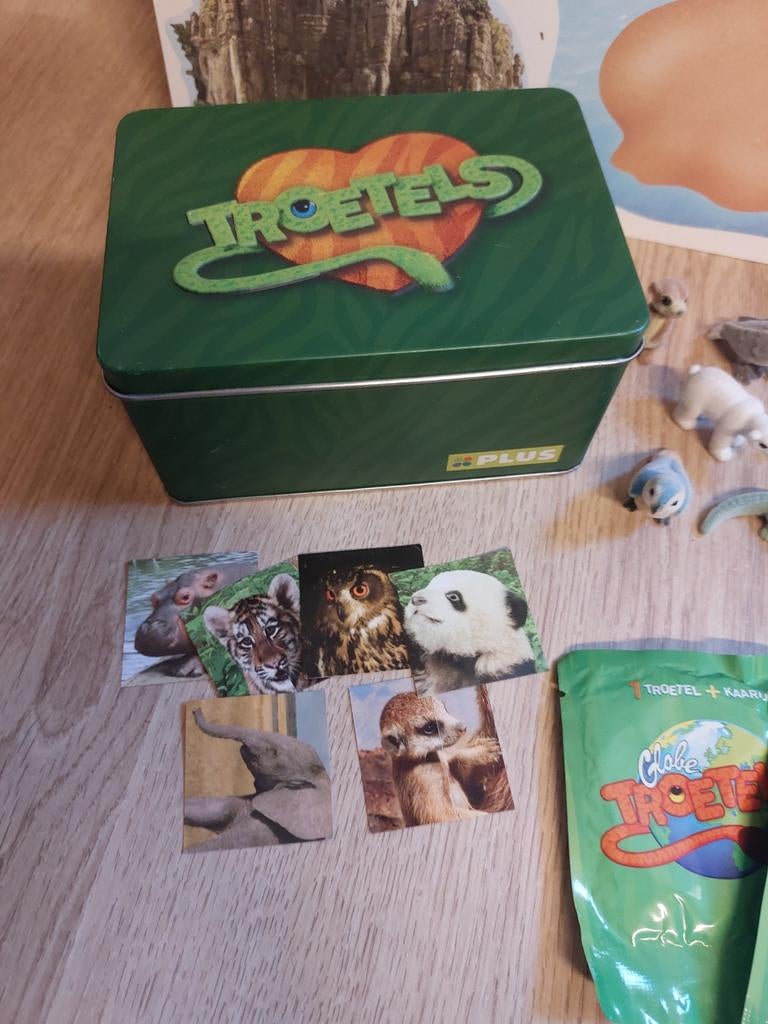 Troetels diertjes met blik en knutselvel aailand, Verzamelen, Ophalen of Verzenden