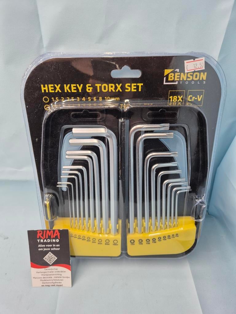Nieuw Inbussleutel & Torx Set - 18-delig Cr-V, ., Nieuw, Ophalen of Verzenden, .