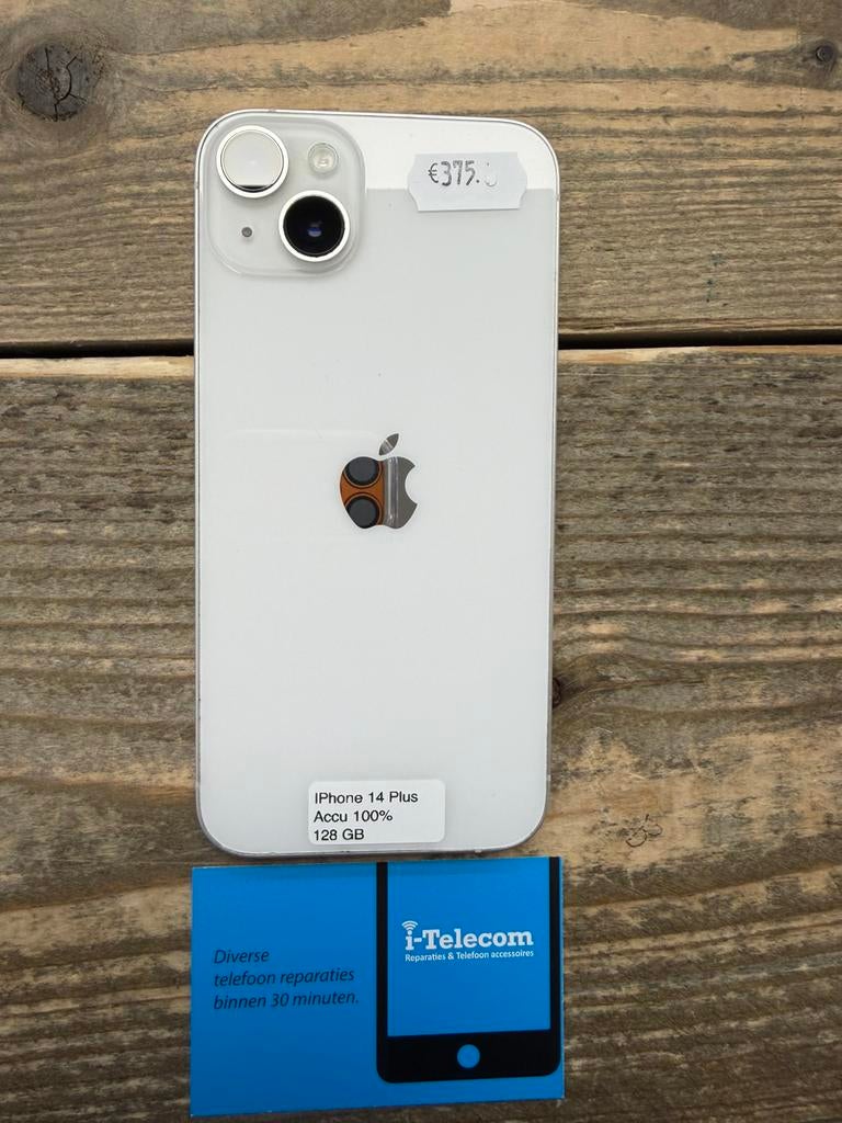 Iphone 14 plus white 128 GB met garantie 100%, Ophalen of Verzenden, Zo goed als nieuw, Overige typen, Apple iPhone