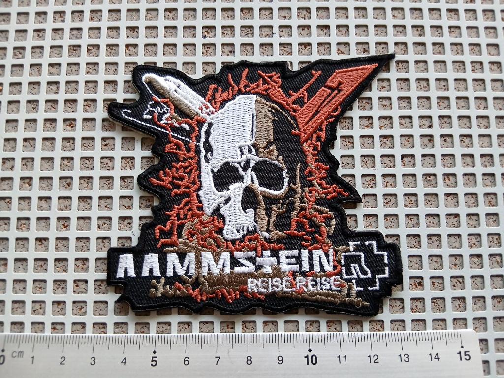 Rammstein zeer mooie reise reise shaped patch 11, Verzamelen, Verzenden, Nieuw, Kleding