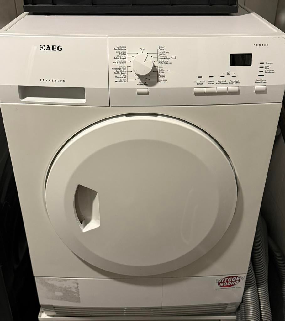 AEG Lavatherm ProTex wasdroger, Ophalen, 6 tot 8 kg, Gebruikt, 85 tot 90 cm
