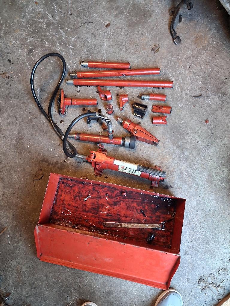 Defecte !!! Janson Hydraulische uitdeukset 4 Ton compleet, Ophalen of Verzenden, Gebruikt