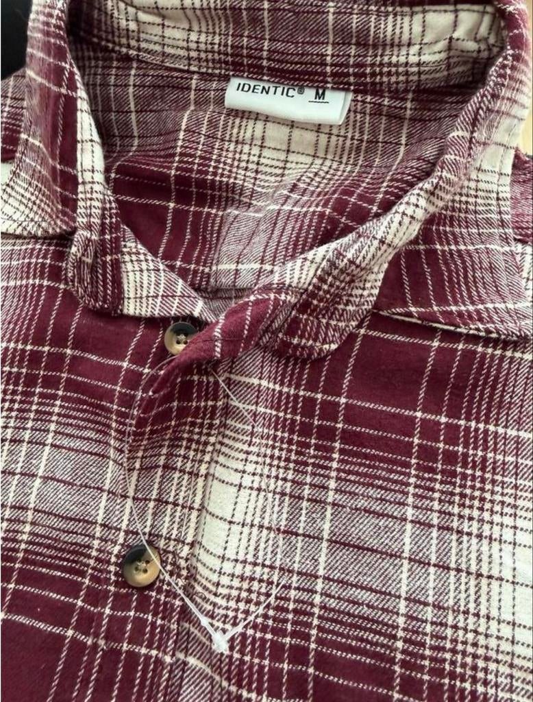Identic geruit overhemd maat M nieuwe, Ophalen of Verzenden, Gedragen, Rood, Halswijdte 39/40 (M)